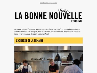 L’adresse de la semaine prend son pied marin