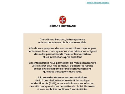 Vos préférences de suivi concernant nos e-mails
