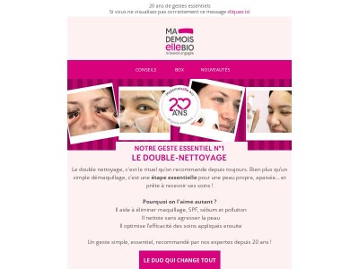 Le double-nettoyage iconique Mademoiselle bio 😍