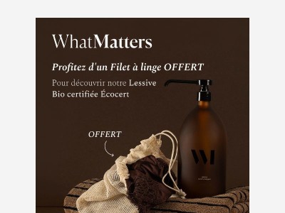 OFFERT : votre Filet à linge 100% coton