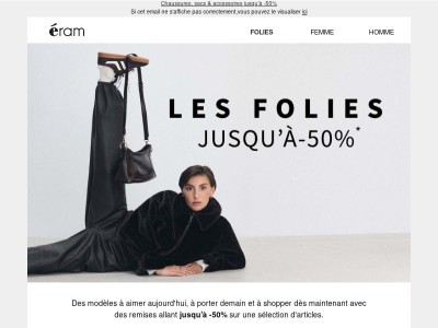 Envie d'un bon plan mode ? Ouvrez ce mail ! 🔥