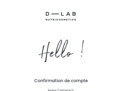 Confirmation du compte client