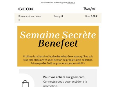 La Semaine Secrète Benefeet sera bientôt terminée ⏰