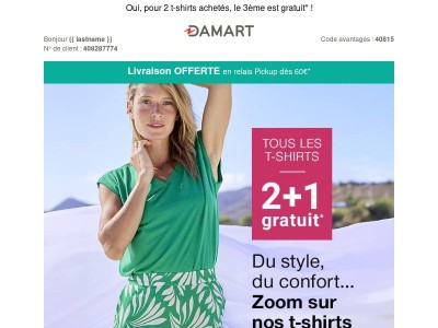 Des amours de t-shirts : 2 achetés = 1 gratuit  💖