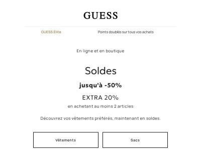 Solde | Jusqu'à -50 % + EXTRA 20%