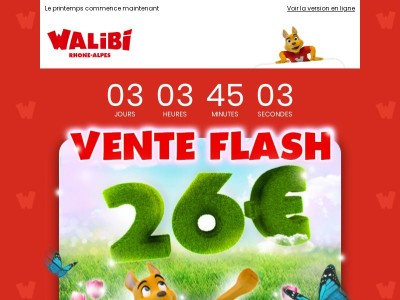 ⚡Vente Flash réouverture : votre entrée à 26€ seulement