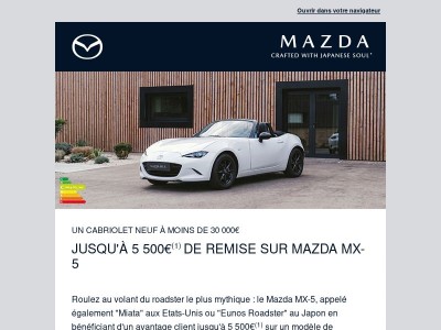 Remises Mazda : nos offres spéciales de mai