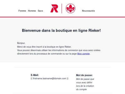 Bienvenue dans la boutique en ligne Rieker