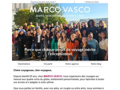 MARCO VASCO, spécialiste du voyage sur mesure