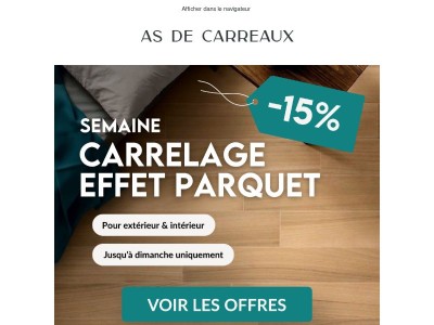 ⏰N'attendez pas : Jusqu'à -15% pendant une semaine seulement