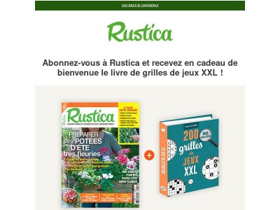 Le duo de l'été : Rustica et des grilles de jeux XXL !