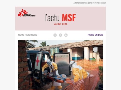 Newsletter de juillet / La 3ème plus grande épidémie d’Ebola jamais enregistrée