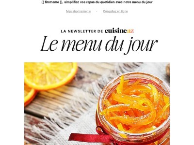 Envie de surprises à table ? Découvrez le Menu du jour signé CuisineAZ 🌟