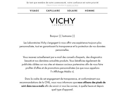 Informations concernant nos communications