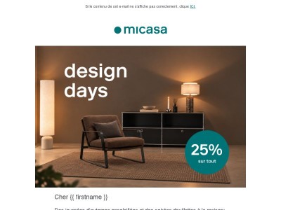 Design Days sont de retour: 25% sur tout! 💝