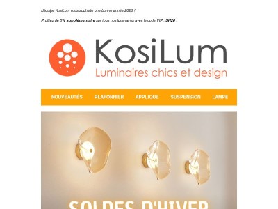 ❄️ Soldes d'hiver KosiLum : Remise de 5% supplémentaire VIP ❄️