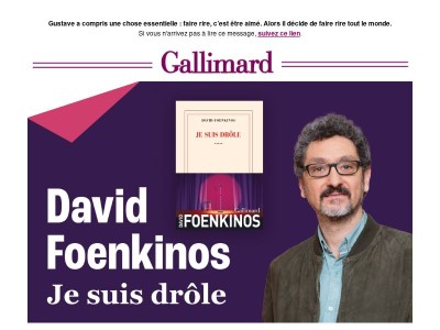 🎤 Le nouveau roman drôle et touchant de David Foenkinos​