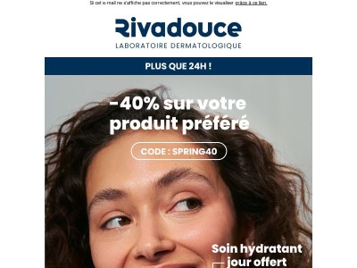 Dernières heures : -40% sur le soin de votre choix ❤️