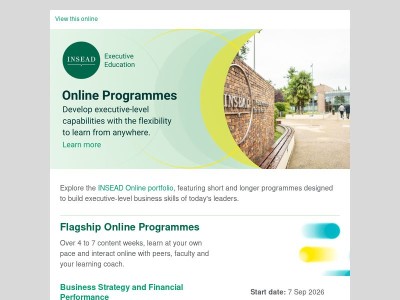 Develop executive-level business skills with INSEAD Online