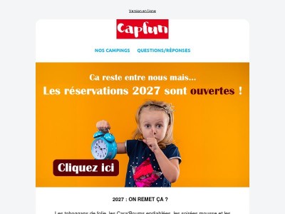 Les premières réservations 2027 sont ouvertes !