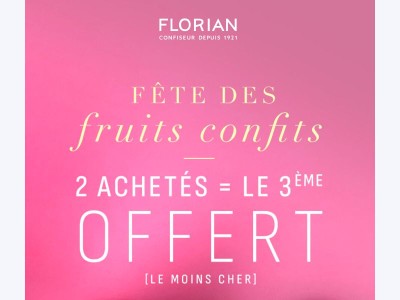 Jusqu'à minuit : 3 fruits confits achetés = 1 offert ! 🎁🍒🍊