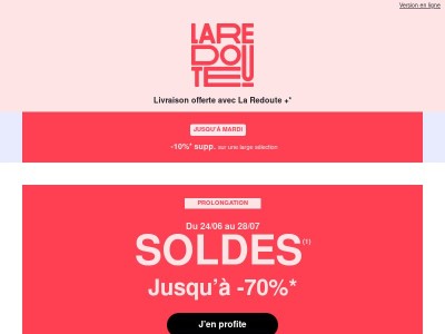 Prolongation | La mode jusqu'à -70%