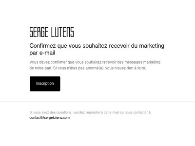 Confirmez que vous souhaitez recevoir du marketing par e-mail