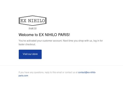 Customer account confirmation