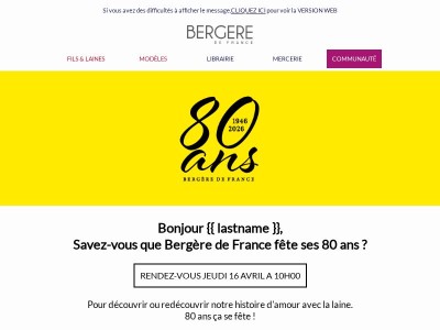 De 1946 à 2026, 80 ans de Bergère de France