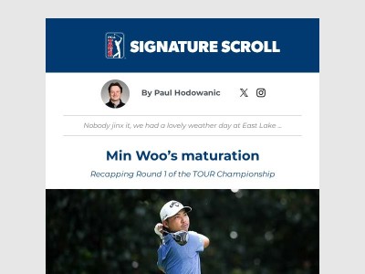 Signature Scroll: Min Woo’s maturation key to success + Presidents Cup implications 