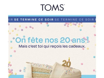 Se termine ce soir : -20 % anniversaire 🎁