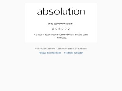 Votre code est : 826902