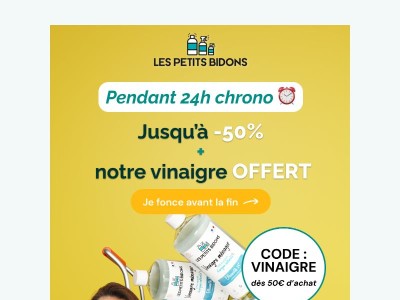 24h seulement : un vinaigre ménager offert 🎉