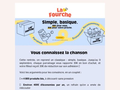Recevez un bon d’achat de 30€