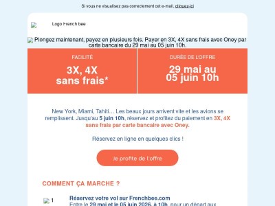 Payez votre voyage en 3X ou 4X sans frais avec Oney 💳✈️