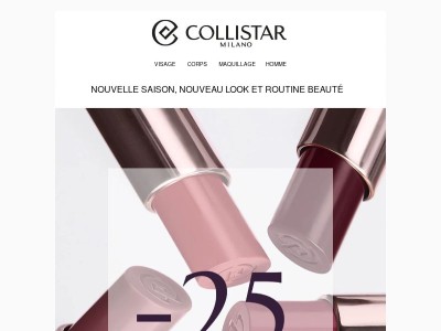 -25 % sur le MAQUILLAGE et les SOLAIRES