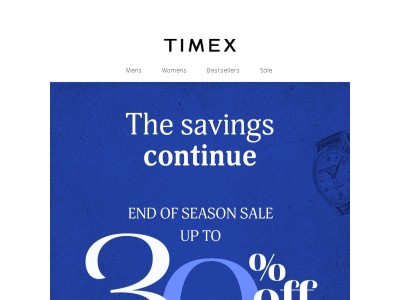 30% OFF | The Savings Continue