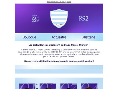 Le programme du week-end des Ciel & Blanc !