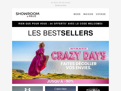 Nos meilleures ventes de la semaine : CALVIN KLEIN, NIKE, BIRKENSTOCK...