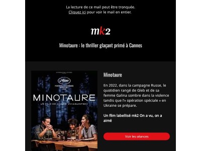 Minotaure : le thriller glaçant primé à Cannes