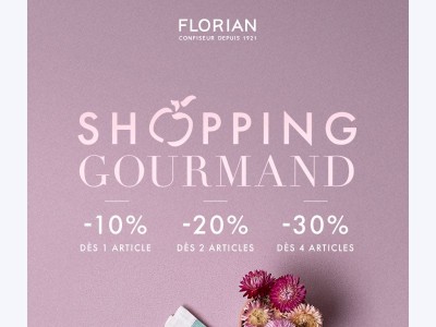 📩 Shopping gourmand : -10%, -20% ou -30% selon votre panier ! 😋