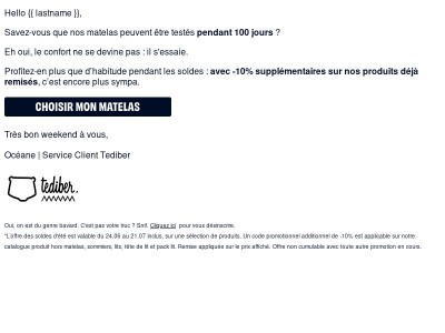 Tester le matelas ? Bien sûr !