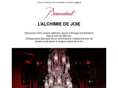 La vie est plus belle avec Baccarat